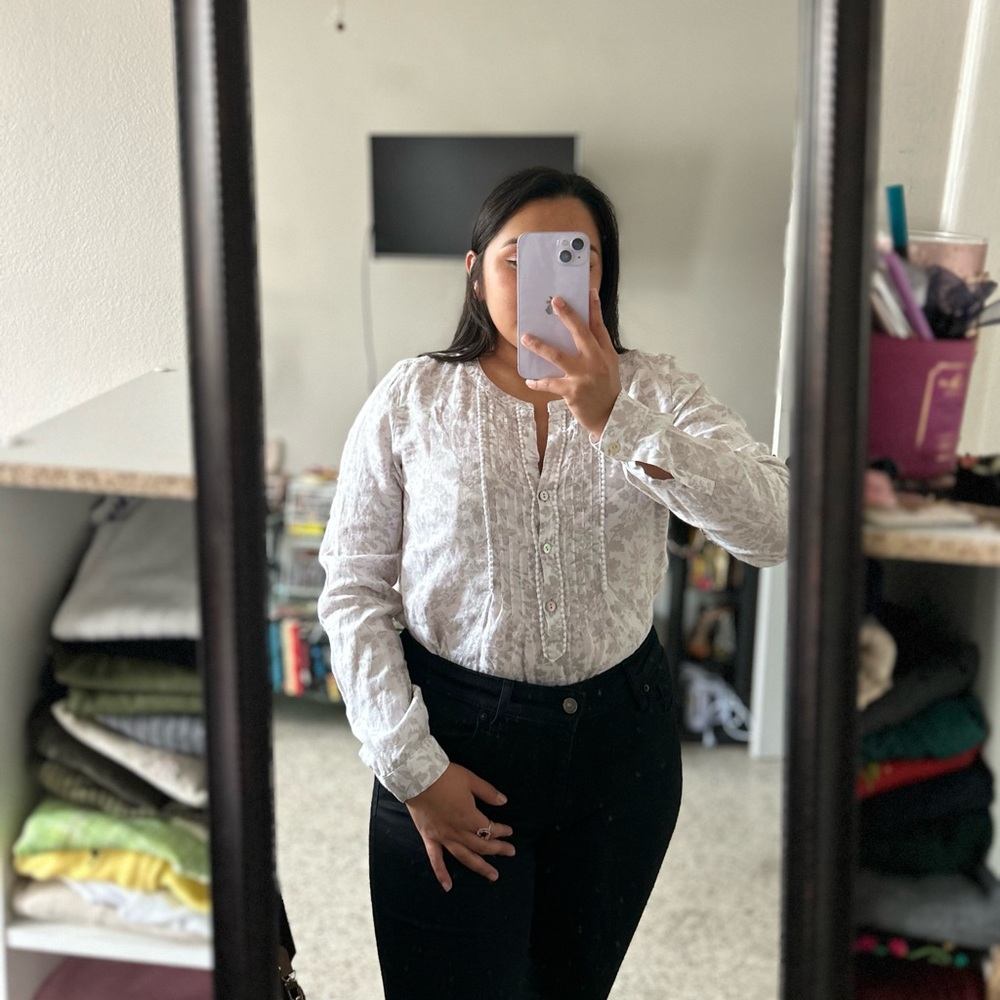 🌸✨ Vintage Top | 100% Linen